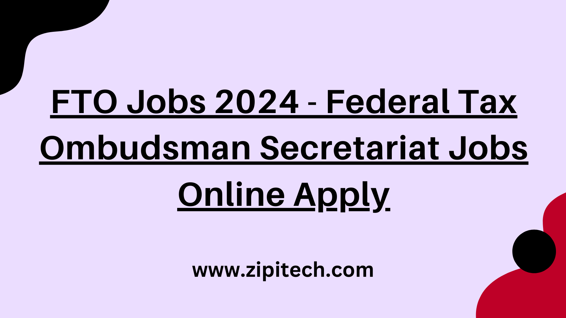 FTO Jobs 2024 - Federal Tax Ombudsman Secretariat Jobs Online Apply