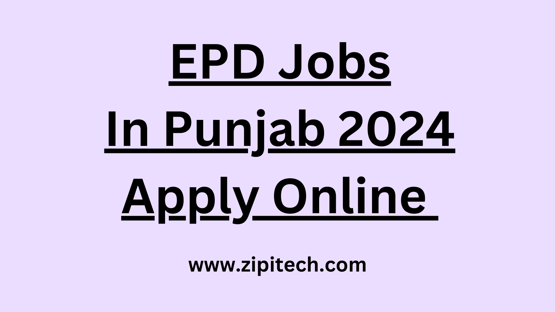 EPD Jobs in Punjab 2024 Apply Online Last Date Good Opportunity