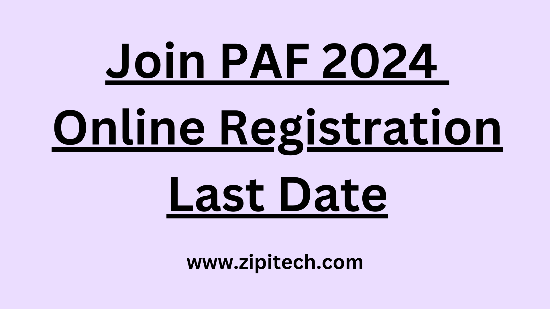 Join PAF 2024 Online Registration Last Date