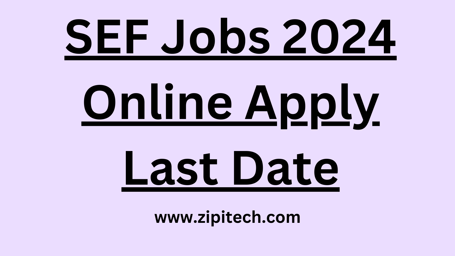 SEF Jobs 2024 Online Apply Last Date (Good Opportunity)